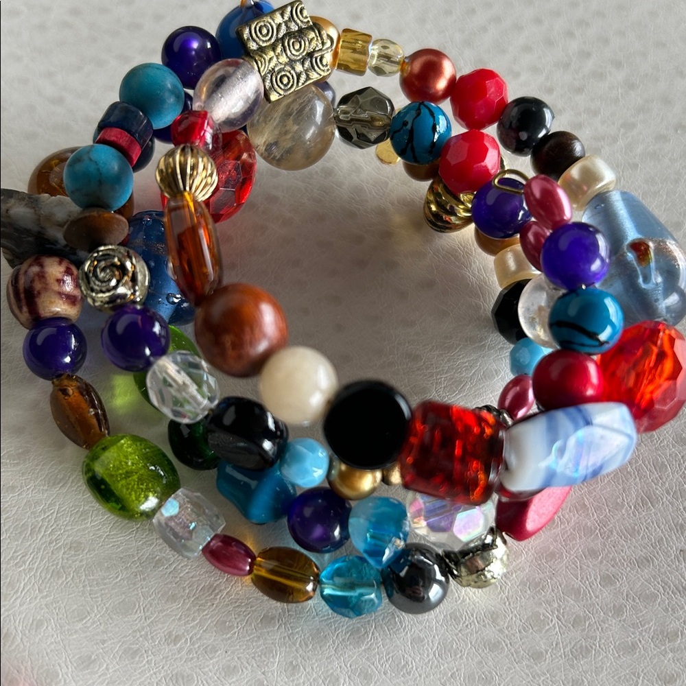 Beaded Bracelet and Earrings